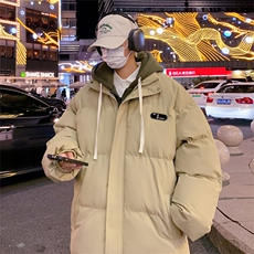 现货抖音得物二开三防加厚假两件拼接连帽棉衣冬季棉服LL9999，男装棉衣，电商A486