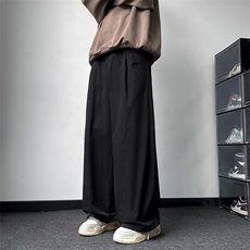 休闲卫裤男士秋季美式hiphop垂感运动裤潮牌宽松阔腿裤K7540-P33，男装休闲裤，星座512-3