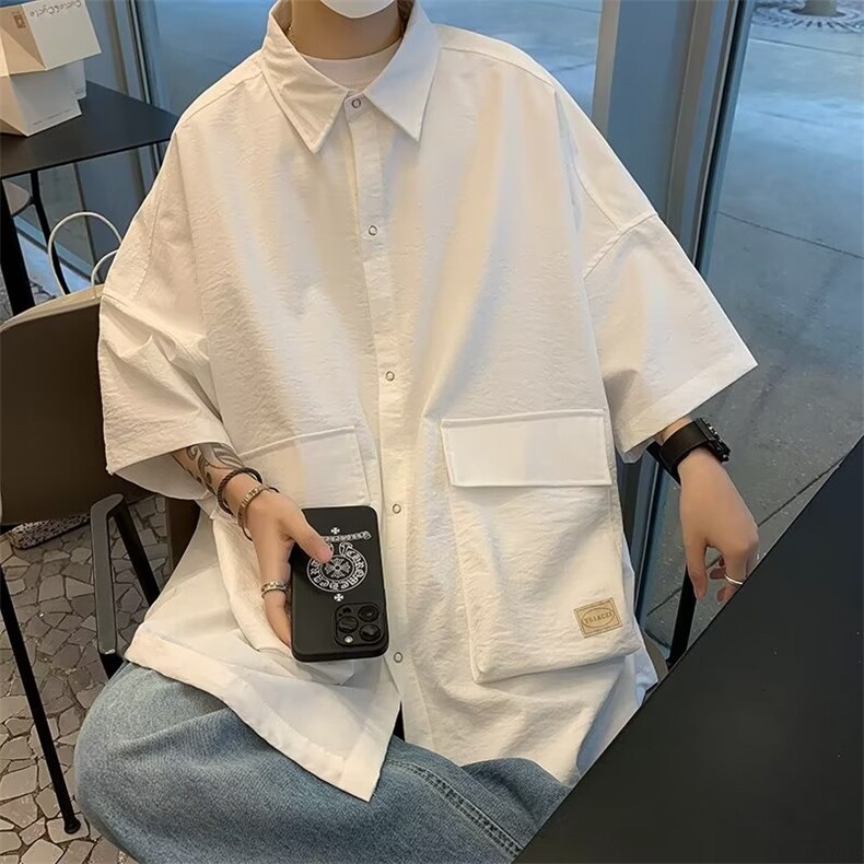 标准衬衫潮新款男青春流行潮流绣花W1257P35,男装衬衫,星座1116-2