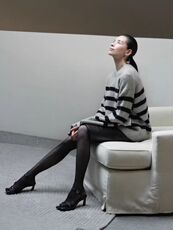 2025年秋季时尚百搭通勤休闲圆领毛衣，女装针织衫/毛衣，米咔羊绒