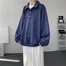 现货WY10165-特P48控88美式复古解构拼接大码男宽松情侣套头卫衣，男装卫衣，电商A059