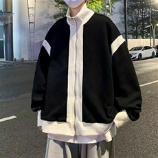 秋季美式夹克男士新款港风潮牌痞帅休闲针织外套情侣装JK133-P55，男装夹克，星座1008-1
