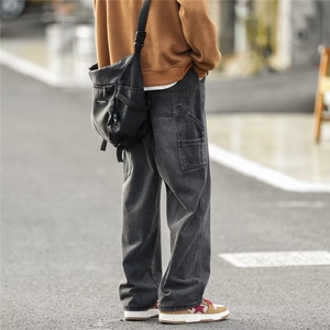 牛仔裤男秋季潮大码休闲裤子高街XK5008P42图片