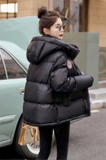潮牌羽绒服男女短款加厚白鸭绒连帽2023年新款冬季外套，女装羽绒服，伊仟回
