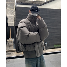 F13-P80美式复古保暖短款面包服男2024冬季潮牌加厚立领棉衣外套，男装棉衣，星座512-6