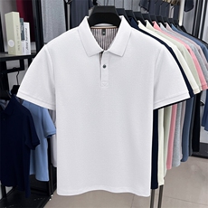夏季纯棉短袖纯色翻领POLO衫男T恤潮流品质上衣体恤男装，男装Polo衫，钱塘6003（原4033）