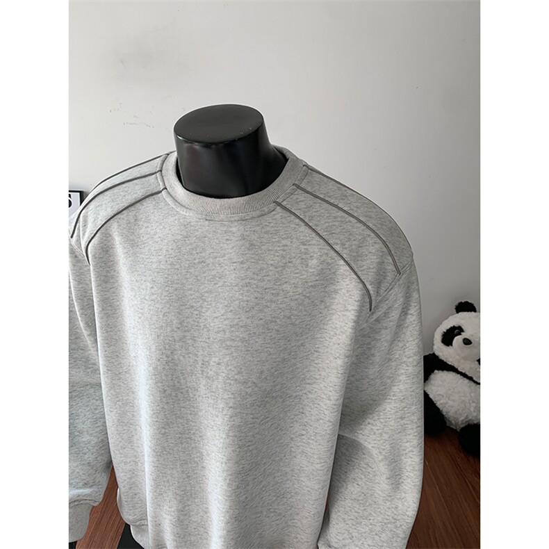 圆领卫衣男春秋cleanfit潮牌美式衣服宽松正肩25XW99621特批25,男装卫衣,电商A042