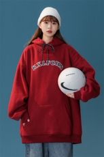 主推中性风运动连帽情侣卫衣重磅加绒休闲风外套男女G1028P68，女装短外套，电商A339
