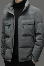 冬季御寒羽绒服男士2023新款加厚保暖立领外套中年商务休闲上衣男，男装羽绒服，电商B212（原钱塘6029）