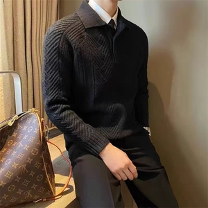 休闲男针织衫毛衣男复古男士polo衫长袖MY211-P60图片