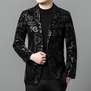 GBN1903-1春秋款男士真皮皮衣绵羊皮西服商务男装P530图片