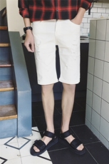 K168-P352019夏季风潮流牛仔裤休闲破洞五分裤，男装牛仔裤，星座103A