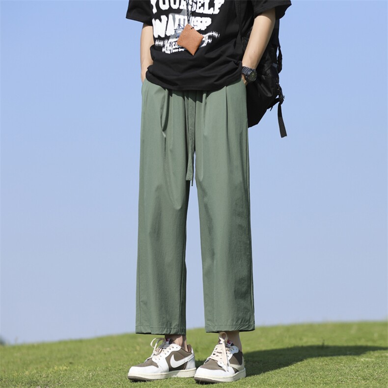 冰丝垂感休闲裤子男2024夏季薄款潮牌潮流直筒宽松-6013-特批-31图片