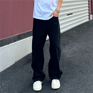 美式复古高街美拉德百搭微喇版型男直筒宽松棕色休闲长裤 KD183图片