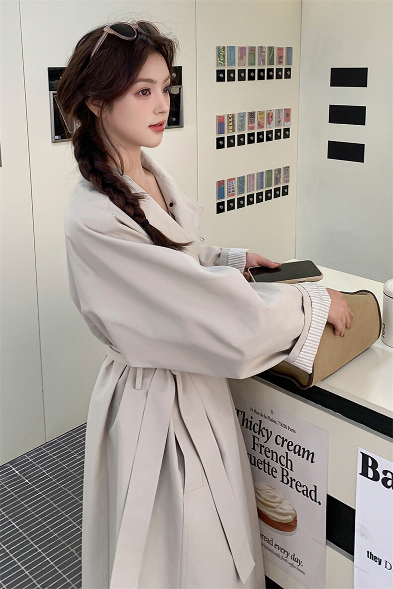 【现货主推】内含买家秀一粒扣风衣外套2C372-9031-P155控208,女装风衣,2C372
