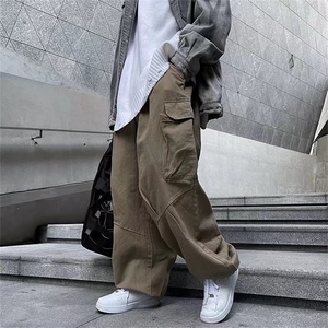 日系潮牌工装裤男港风宽松休闲裤个性垂感束脚哈伦裤子AK528-P40图片