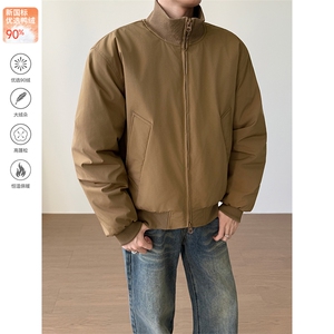 羽绒服外套90绒美式飞行夹克冬季短款男 5D1143-TP109不图片