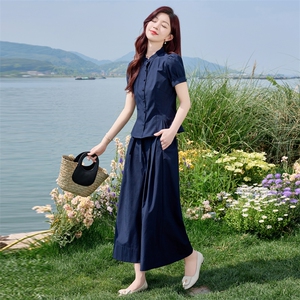 巨好看大方得体裙裤套装女2026夏季新款时尚减龄遮肉贵夫人两件套图片