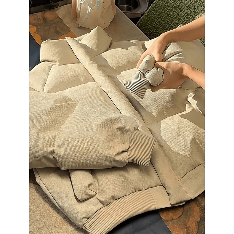 直播现货原版高品质冬季美式帆布皮棉服立体纹理加厚棉衣外套，男装棉衣，电商A486-1