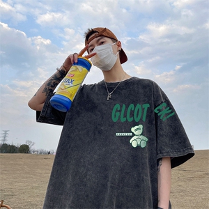 量大优可供抖音视频 支持得物品质配合二开 美式水洗短袖t恤SX115图片