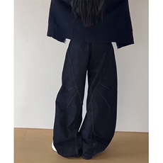 小众设计感弯刀排扣原色牛仔裤男女美式复古解构休闲裤子B7618，男装休闲裤，星座601-2