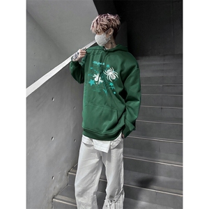 网红蜘蛛连帽卫衣图片