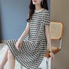 夏季仿连衣裙，女装连衣裙，吉之红