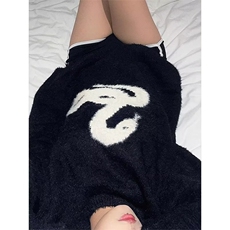 1506/QA7580/P56印花秋冬卫衣男韩版新款圆领宽松上衣港风潮流，男装卫衣，星座1506