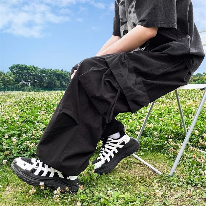 美式复古工装裤男女宽松高街长裤嘻哈潮流hiphop阔腿裤子TN27-P42,男装休闲裤,星座1008