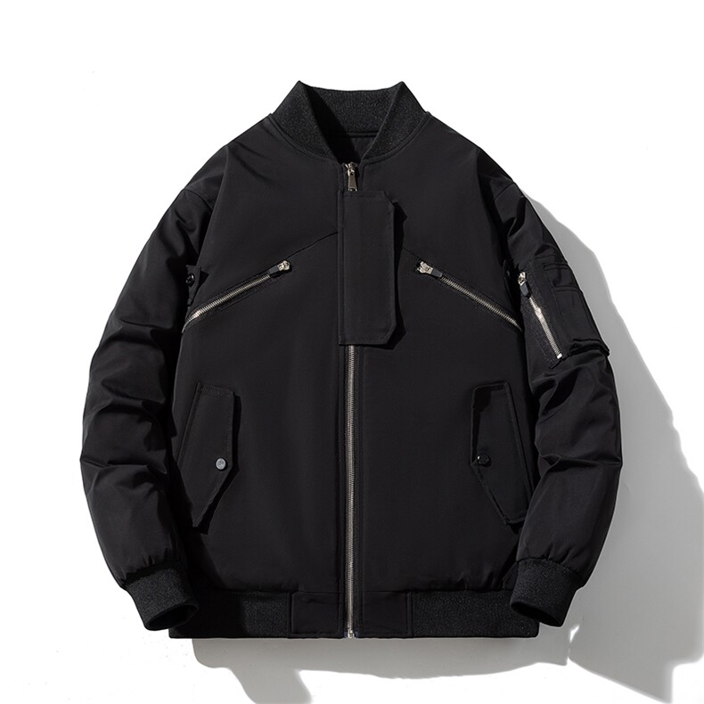 现货2色秋冬带帽可拆卸飞行服外套棉服夹克,男装棉衣,电商A105