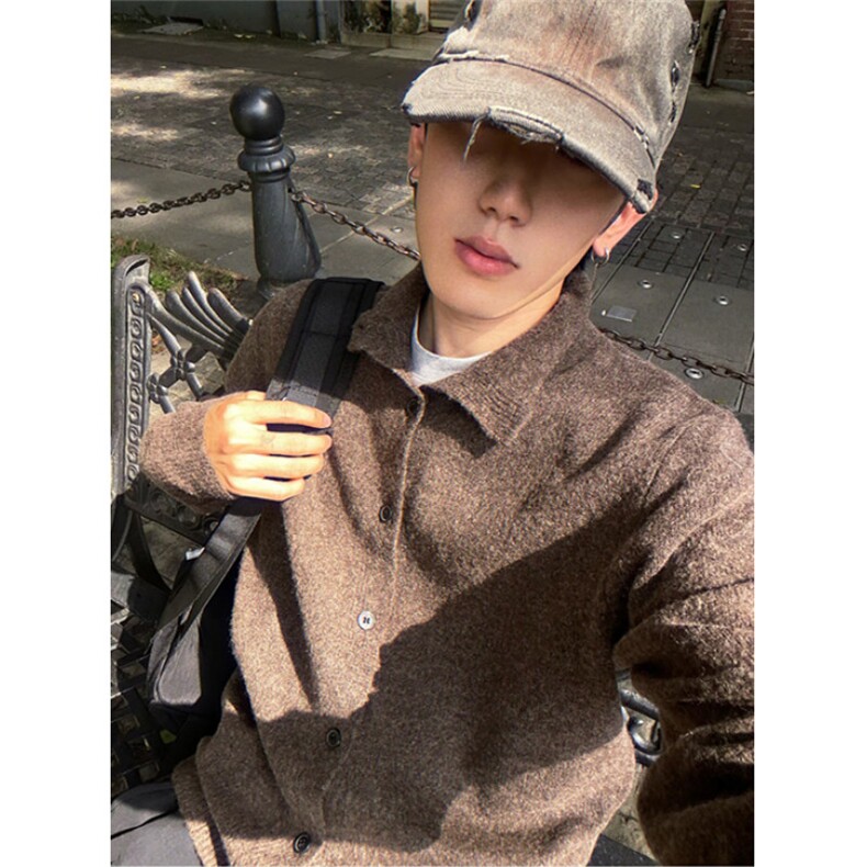 ins长袖开衫毛衣流行新款文艺潮流原宿日系简约慵懒气质M5611，男装针织衫/毛衣，星座1116A（原606A-3）