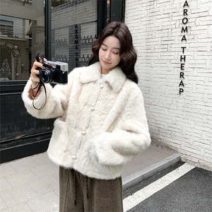 【新品】柔软亲肤高级感皮毛一体外套女5163-P195-K288图片