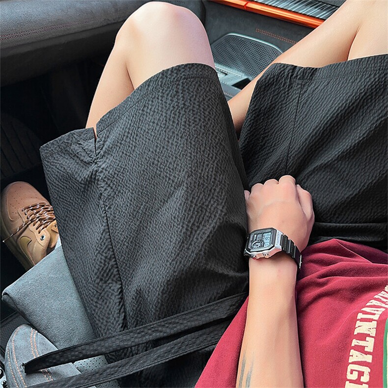 夏季泡泡纱新款男女同款短裤XZ102B-1-DK2505特P15图片