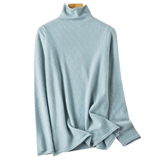 时尚百搭半高领羊绒衫优雅显瘦秋冬保暖毛衣，女装羊绒衫，三莲羊绒
