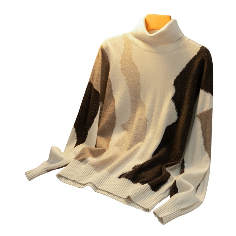 秋冬季加厚韩版潮流个性35%羊绒休闲打底衫，女装羊绒衫，盛世绒华