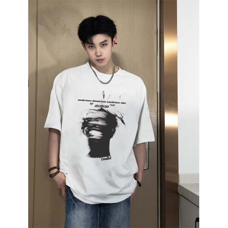 纯棉240g高品质衣服短袖男美式潮牌半袖T恤百搭时尚男装TX1579,男装T恤,星座516A