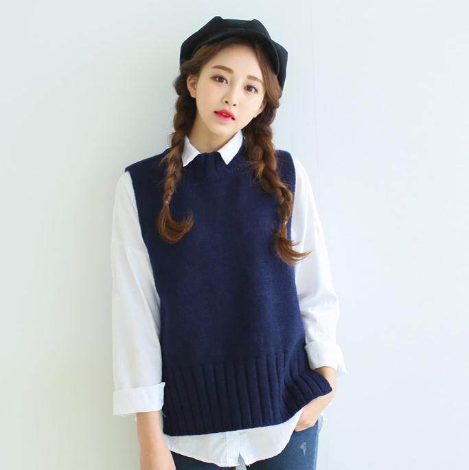 女士秋冬新款简约半高领马甲时尚百搭显瘦针织背心外套，女装马甲，洁纯羊绒