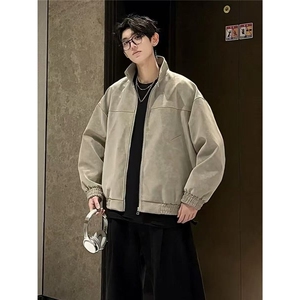 J530-P79 日系棒球服外套男春秋季日系复古休闲工装宽松上衣图片