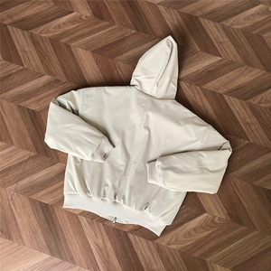 黑色羊羔绒座山雕棉服外套男款冬季加绒加厚cleanfit连帽毛领棉衣图片