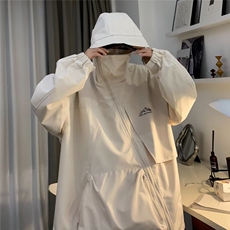 美式机能冲锋衣外套男士秋季高街复古潮牌连帽高级感防水山系夹克，男装夹克，星座601-2