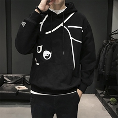 【】A003-HW3081-P55冬装新款加厚加绒连帽男士卫衣木木1，男装卫衣，电商A003
