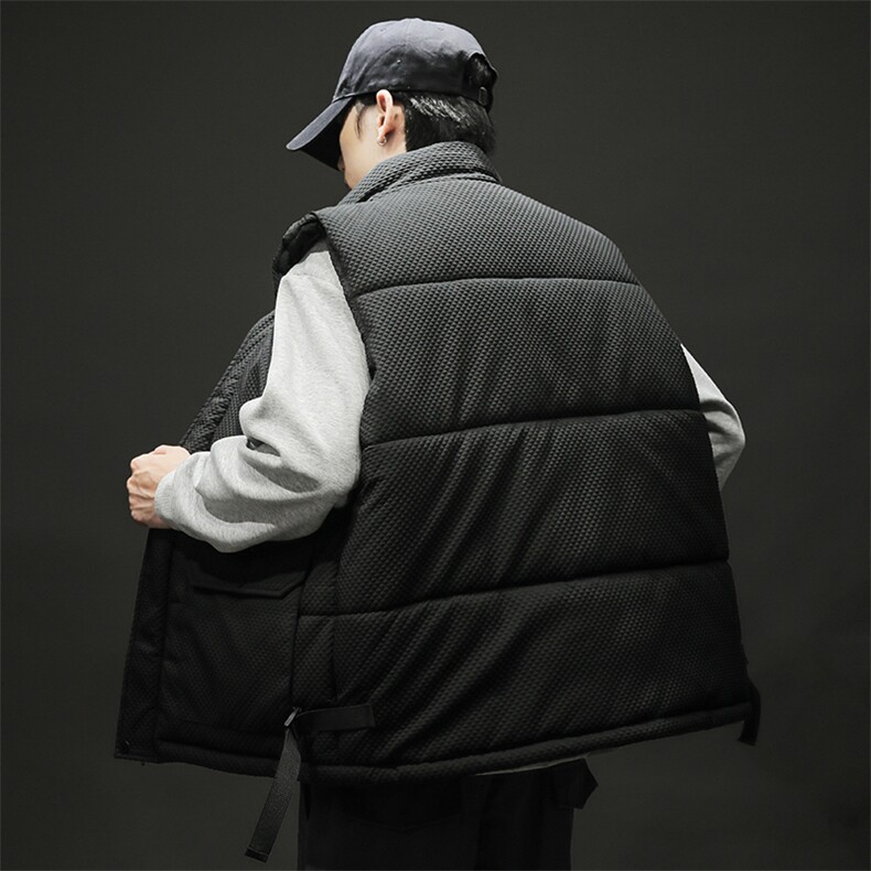 工装马甲男外套秋冬潮流宽松休闲大码保暖背心2316-P55,男装背心/马甲,星座1403A