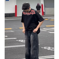 XZ809A/VVPP12/P20/控38重磅印花美式复古圆领T恤，男装T恤，星座809A(原222-1)