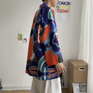 夏季大码港风日系外套防晒服和服开衫薄款道袍披风汉服潮 F12/P40图片