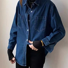 复古oversize牛仔外套女秋季设计感小众气质宽松休闲短款夹克上衣，男装工装外套，星座1210-1