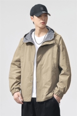 2025款老钱风三防双面穿夹克美式复古连帽外套F0982-P115控229，男装夹克，电商D215