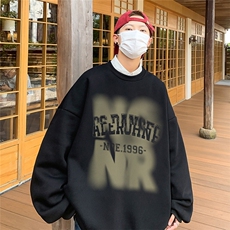 1506A/GA60440/P35秋冬美式潮流字母百搭长袖男女落肩圆领卫衣，男装卫衣，星座1506A