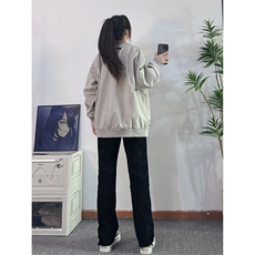 B221美式ins高街小众假破洞修身微喇牛仔裤LK22065-P65控88，男装牛仔裤，电商B221