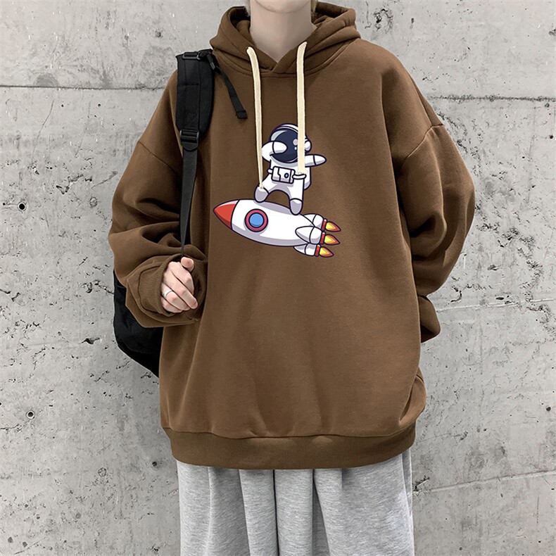 WY2158-P35纯棉连帽卫衣男大码运动帽衫宽松薄外套男,男装卫衣,电商A040