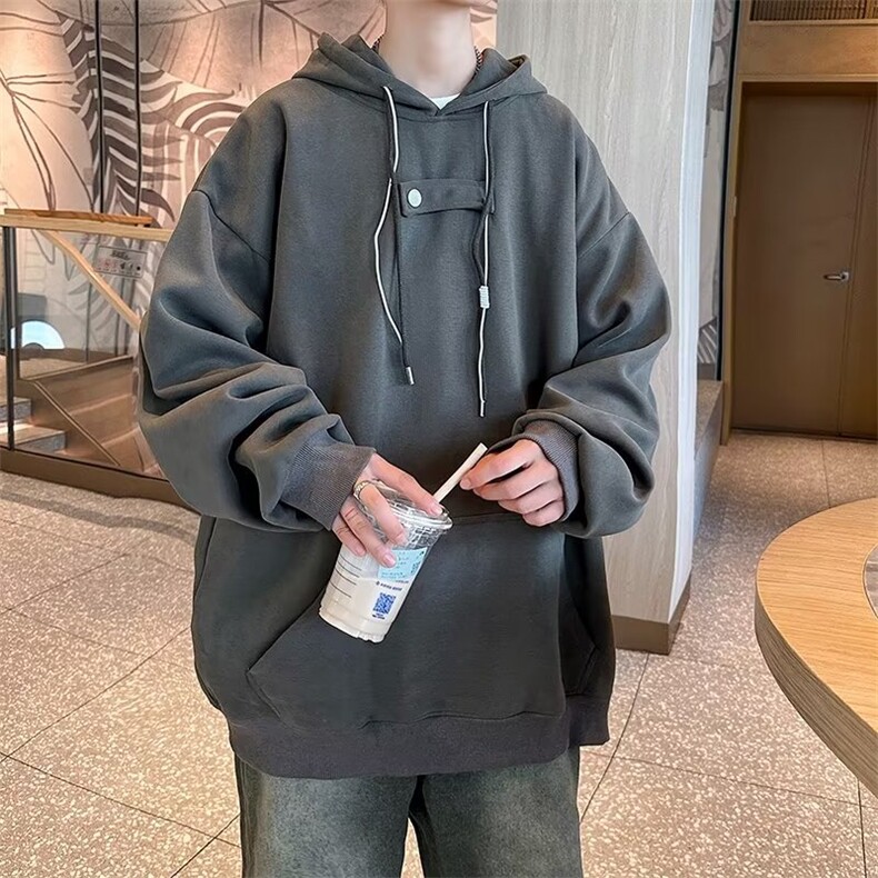 纯色卫衣男潮ins港风潮流XW017P38,男装卫衣,星座1116-2